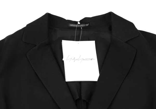 Yohji Yamamoto collections Wool Silk Twill Asymmetric Ruffle Jacket  K-175650_004