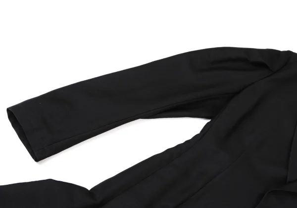 Yohji Yamamoto collections Wool Silk Twill Asymmetric Ruffle Jacket  K-175650_005