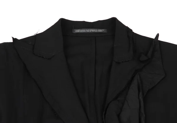 Yohji Yamamoto collections Wrinkle Panelled Sleeveless Rayon Dress K-175652_004
