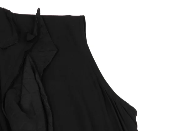 Yohji Yamamoto collections Wrinkle Panelled Sleeveless Rayon Dress K-175652_006