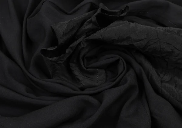 Yohji Yamamoto collections Wrinkle Panelled Sleeveless Rayon Dress K-175652_013