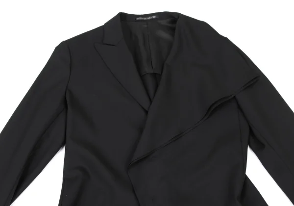 Yohji Yamamoto FEMME Wool Asymmetric Drape Jacket K-175653_003