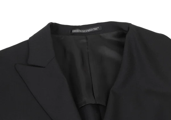 Yohji Yamamoto FEMME Wool Asymmetric Drape Jacket K-175653_004