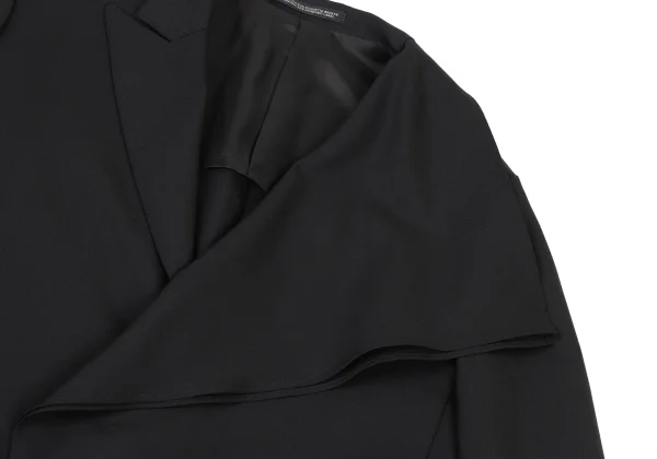 Yohji Yamamoto FEMME Wool Asymmetric Drape Jacket K-175653_005