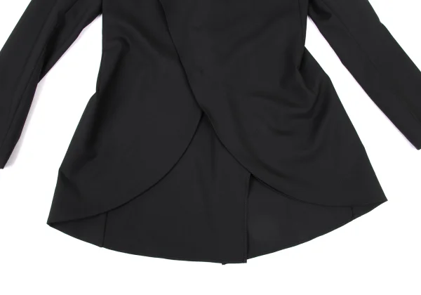 Yohji Yamamoto FEMME Wool Asymmetric Drape Jacket K-175653_010
