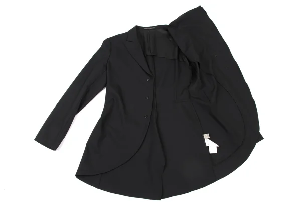 Yohji Yamamoto FEMME Wool Asymmetric Drape Jacket K-175653_012