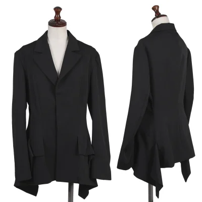 Yohji Yamamoto NOIR Flap Design Wool Gabardine Jacket