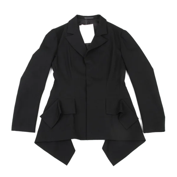 Yohji Yamamoto NOIR Flap Design Wool Gabardine Jacket K-175656_002
