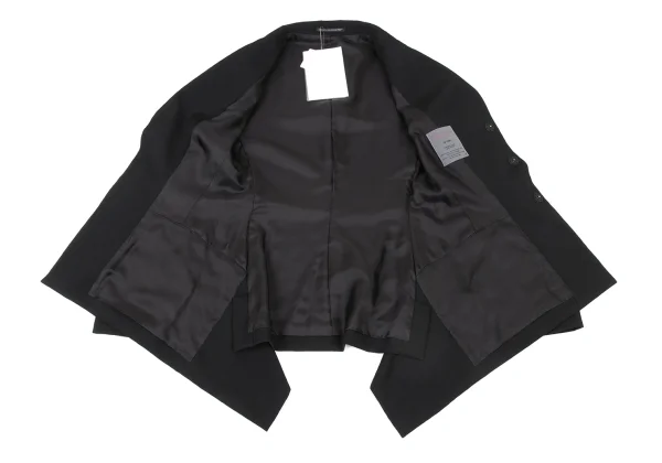 Yohji Yamamoto NOIR Flap Design Wool Gabardine Jacket K-175656_011