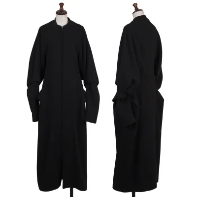 LIMI feu Wool Tuck Design Flannel Zip Coat 