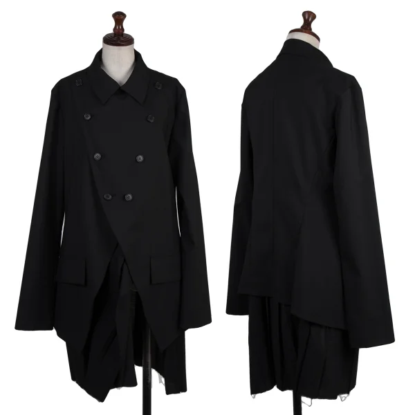LIMI feu Pleated Docking Wool Jacket Black 2 K-175659_001