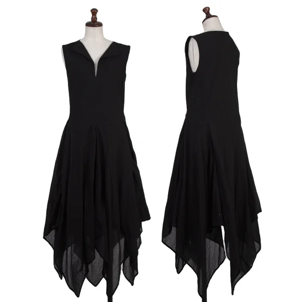 LIMI feu Cotton Slit Drape Sleeveless Dress Black 2 K-175660_001