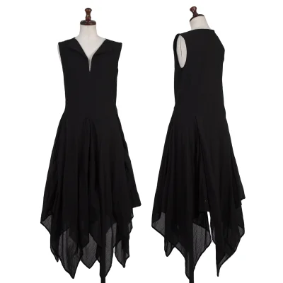 LIMI feu Cotton Slit Drape Sleeveless Dress