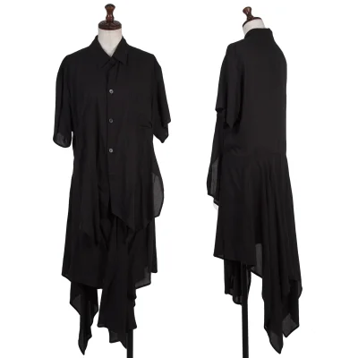 LIMI feu Draped Long Sheer Blouse