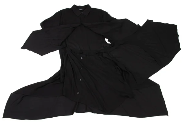 LIMI feu Draped Long Sheer Blouse K-175661_010