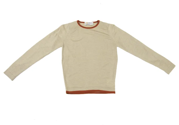 JOHN SMEDLEY Merino Wool Trim Knit Top K-175668_002