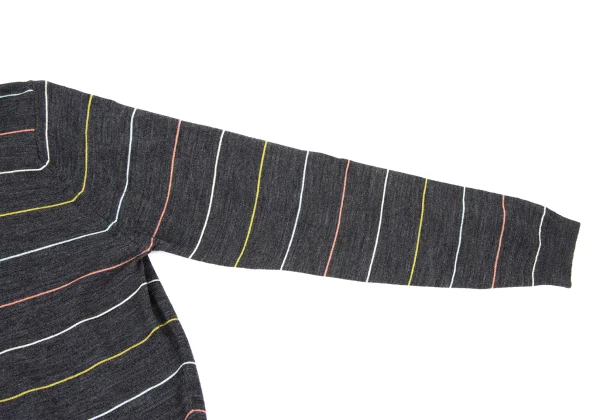 JOHN SMEDLEY Merino Wool Colorful Striped Knit Cardigan K-175670_006