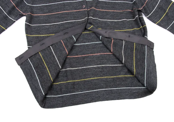 JOHN SMEDLEY Merino Wool Colorful Striped Knit Cardigan K-175670_009