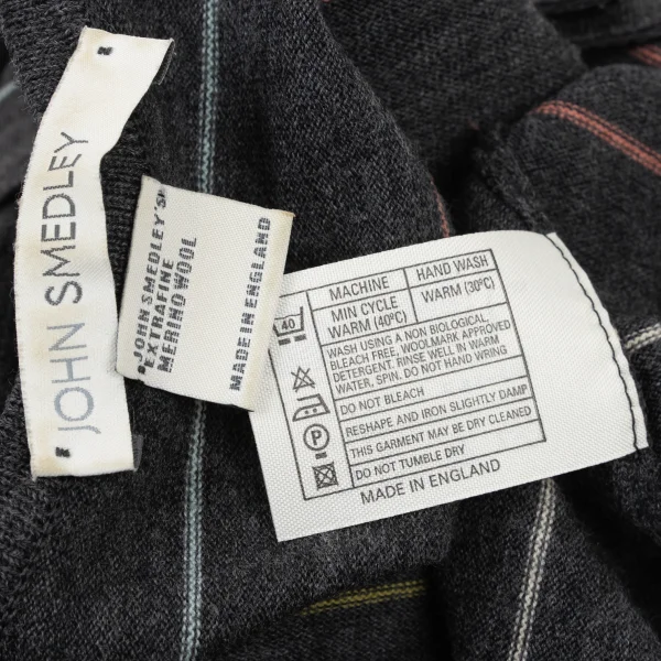 JOHN SMEDLEY Merino Wool Colorful Striped Knit Cardigan K-175670_012