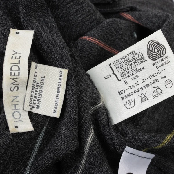 JOHN SMEDLEY Merino Wool Colorful Striped Knit Cardigan K-175670_013