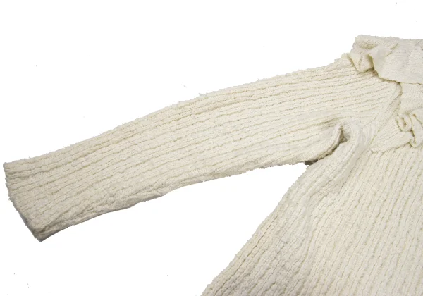 ISSEY MIYAKE Cotton Rayon Fringe Design Knit Cardigan K-175675_007