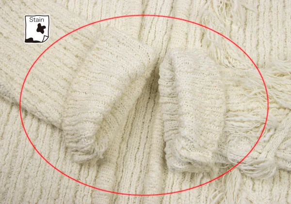 ISSEY MIYAKE Cotton Rayon Fringe Design Knit Cardigan K-175675_010