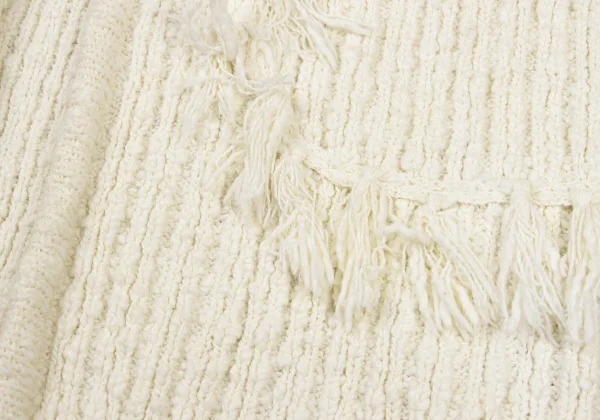 ISSEY MIYAKE Cotton Rayon Fringe Design Knit Cardigan K-175675_012