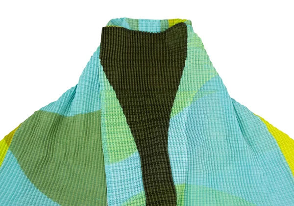 ISSEY MIYAKE Graphic Print Stretch Pleated Bolero Cardigan K-175679_004