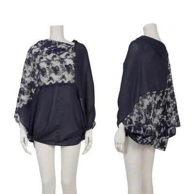JUNYA WATANABE COMME des GARCONS Floral Lace Switching Blouse