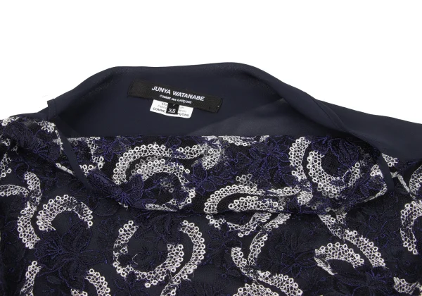 JUNYA WATANABE COMME des GARCONS Floral Lace Switching Blouse K-175698_004