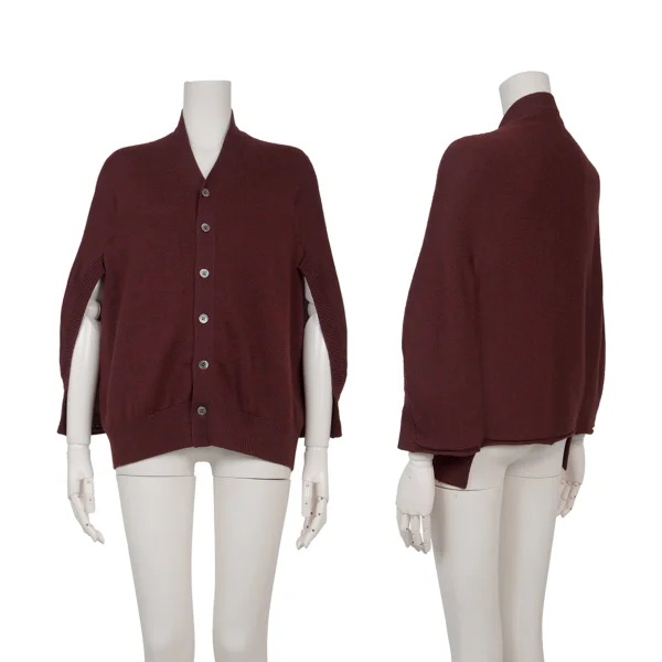 JUNYA WATANABE COMME des GARCONS Cape Design Knit Vest Bordeaux S K-175699_001