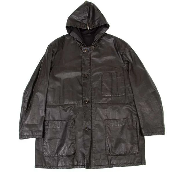 【SALE】ワイズフォーメンY's for men フーデッドレザージップハーフコート