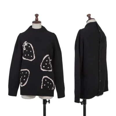 tricot COMME des GARCONS Strawberry Intarsia Mohair Cardigan
