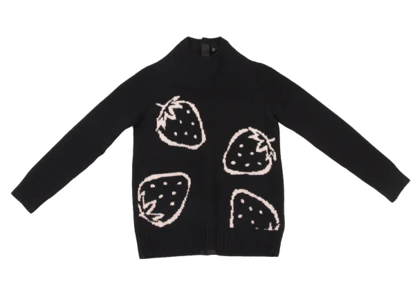 tricot COMME des GARCONS Strawberry Intarsia Mohair Cardigan K-175701_002