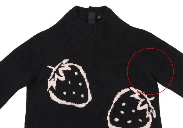 tricot COMME des GARCONS Strawberry Intarsia Mohair Cardigan K-175701_003