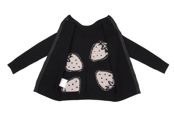 tricot COMME des GARCONS Strawberry Intarsia Mohair Cardigan K-175701_013