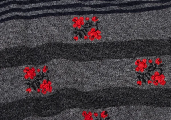 tricot COMME des GARCONS Floral Jacquard Stripe Knit Sweater K-175702_008