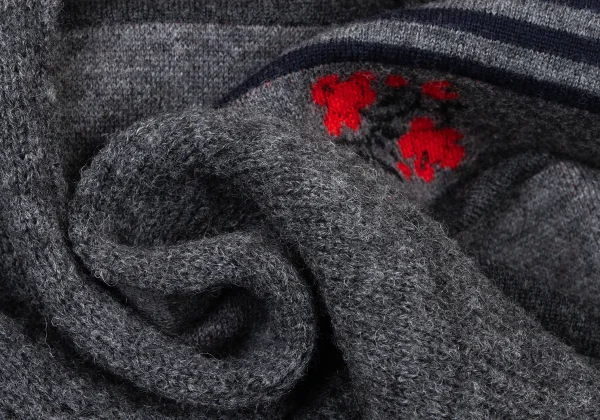 tricot COMME des GARCONS Floral Jacquard Stripe Knit Sweater K-175702_012