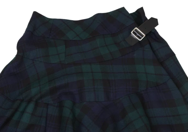 tricot COMME des GARCONS Check Spiral Switching Wrap Skirt K-175703_003