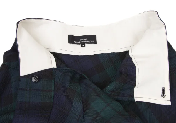 tricot COMME des GARCONS Check Spiral Switching Wrap Skirt K-175703_005