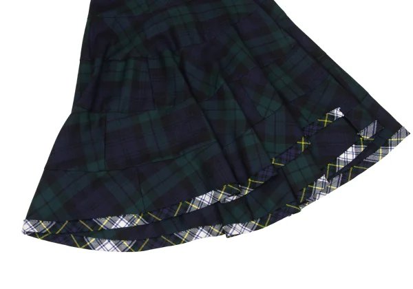 tricot COMME des GARCONS Check Spiral Switching Wrap Skirt K-175703_006
