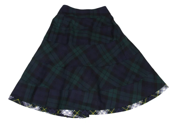 tricot COMME des GARCONS Check Spiral Switching Wrap Skirt K-175703_009