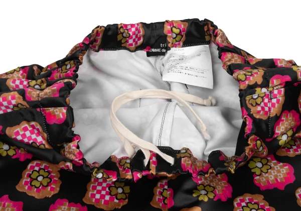 tricot COMME des GARCONS Floral Check Printed Poly Pants K-175704_004