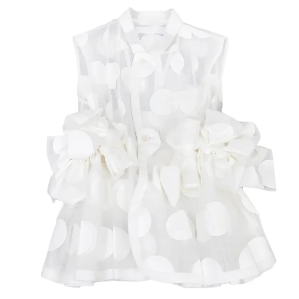 tao Side Ribbon Dot Sheer Poly Vest K-175705_002