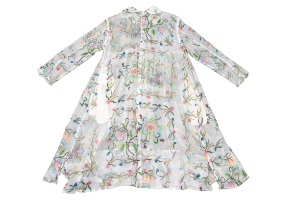 tao Floral Puff Print Sheer Shirt Dress K-175707_010