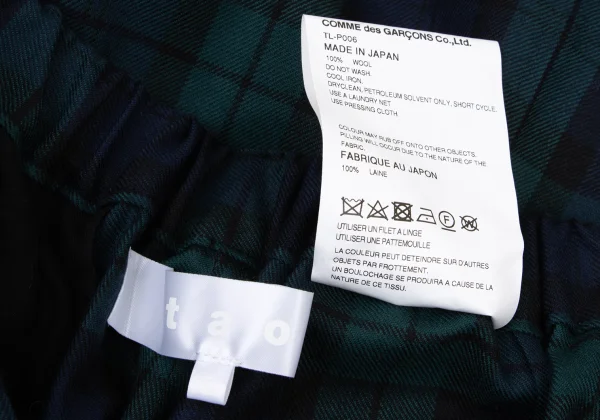 tao Wool Checker Wide Pants K-175709_012