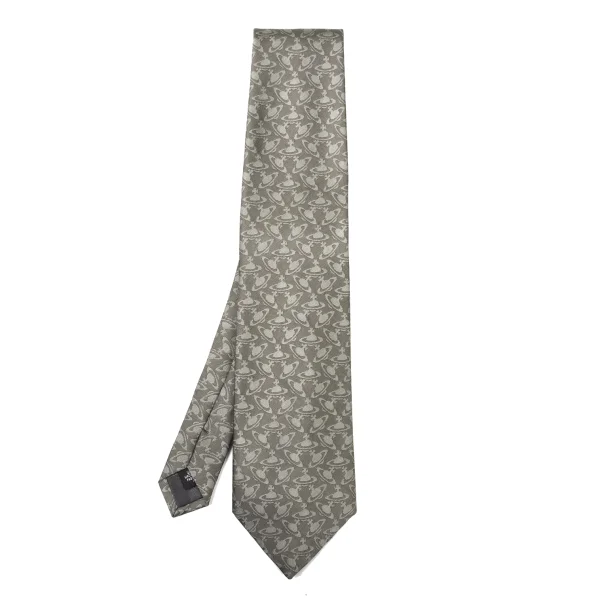 VivienneWestwood ACCESSORIES Bias Orb Jacquard Tie Mocha,Beige  K-175729_001