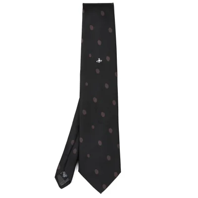 VivienneWestwood ACCESSORIES Orb Embroidery Dot Silk Tie