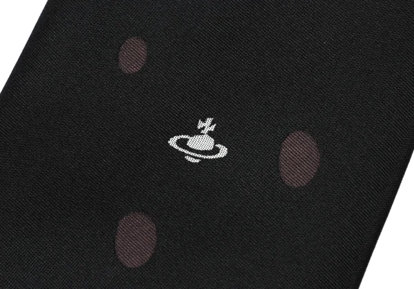 VivienneWestwood ACCESSORIES Orb Embroidery Dot Silk Tie K-175732_004