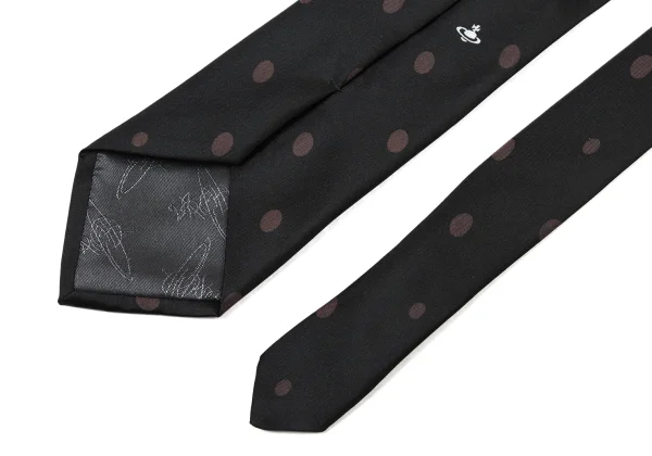 VivienneWestwood ACCESSORIES Orb Embroidery Dot Silk Tie K-175732_007